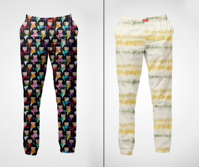 The pyjamas from SEXY BEAST are in tropical, tie-die, cartoon, or modern graphic prints The pyjamas from SEXY BEAST are in tropical, tie-die, cartoon, or modern graphic prints