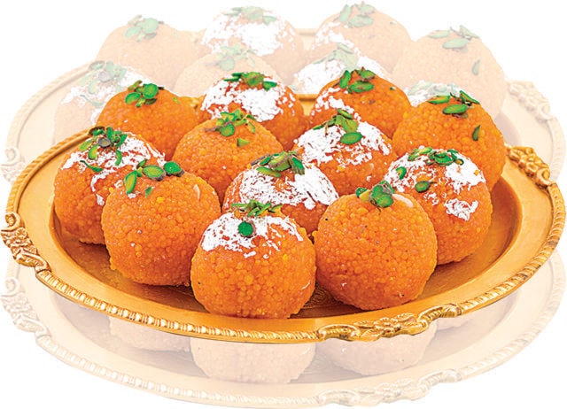 Many halwais use sugar in all mithai as a simple binding agent. That’s what holds a boondi ladoo together Many halwais use sugar in all mithai as a simple binding agent. That’s what holds a boondi ladoo together