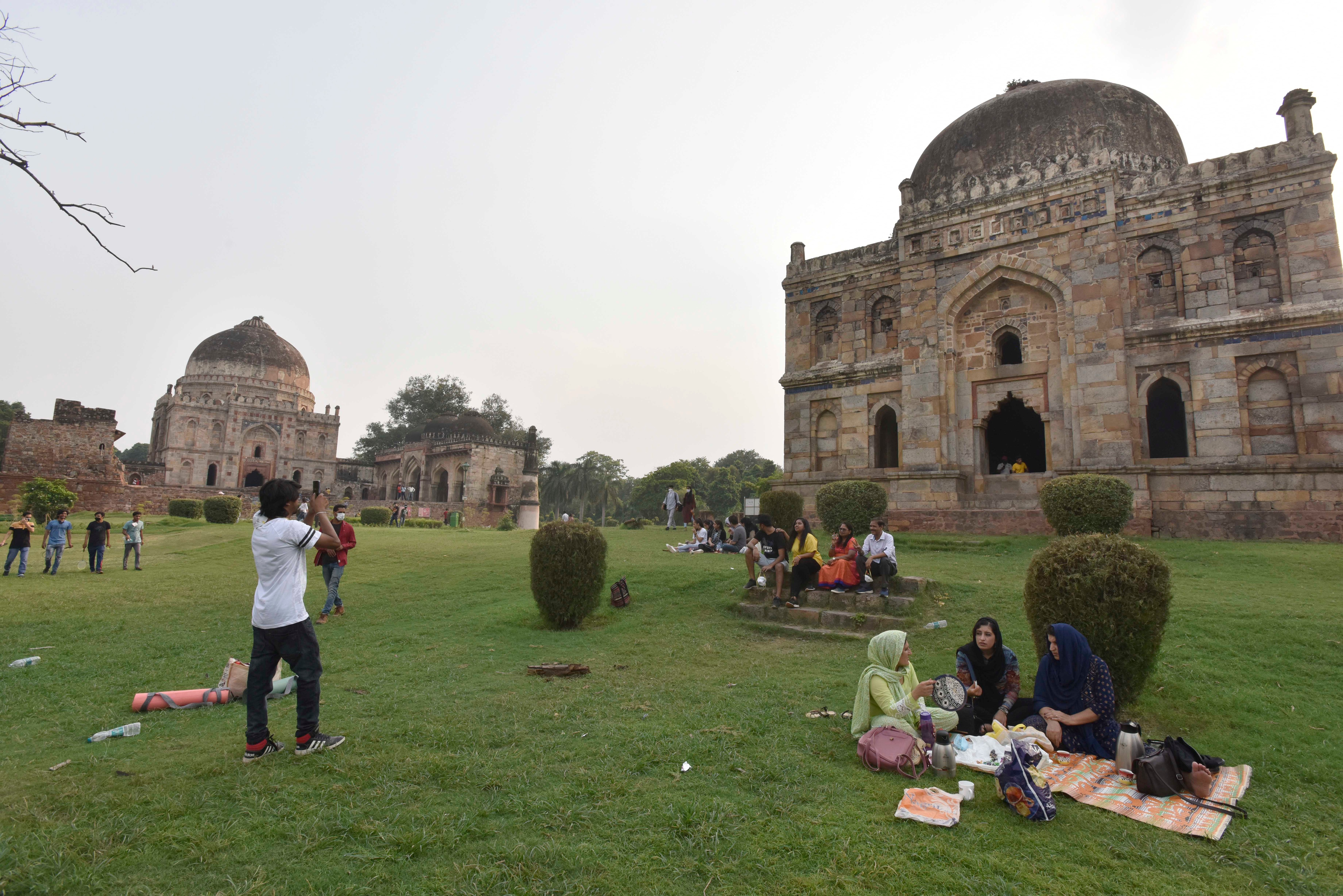 Hot or cold, the season doesn’t matter to those who are loyalists of picnicking at Lodhi Garden. And why should it? Replete with rustic ruins and lush greenery, no place can compete with this spot in South Delhi. (Photo:Sanjeev Verma/HT) Hot or cold, the season doesn’t matter to those who are loyalists of picnicking at Lodhi Garden. And why should it? Replete with rustic ruins and lush greenery, no place can compete with this spot in South Delhi. (Photo:Sanjeev Verma/HT)