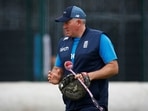 England head coach Chris Silverwood during nets