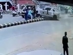 The person driving the BMW car has been identified as Shravan Kumar, according to local reports. The person driving the BMW car has been identified as Shravan Kumar, according to local reports.