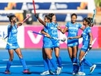 Indian players in action during Junior Hockey WC.(Hockey India) Indian players in action during Junior Hockey WC.(Hockey India)