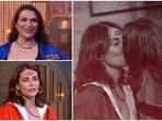 Saisha Shinde and Mandana Karimi share a kiss inside Lock Upp. Saisha Shinde and Mandana Karimi share a kiss inside Lock Upp.