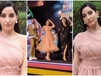 Nora Fatehi in pretty polka dot dress dances with Neetu Kapoor, Karan Kundrra at Dance Deewane Juniors event