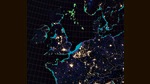 Light pollution in the North Atlantic, as recorded in the new world atlas of oceanic light pollution. (Photo courtesy Earth Observatory; Image by Joshua Stevens, using data courtesy of Smyth TJ, et al (2021)) Light pollution in the North Atlantic, as recorded in the new world atlas of oceanic light pollution. (Photo courtesy Earth Observatory; Image by Joshua Stevens, using data courtesy of Smyth TJ, et al (2021))