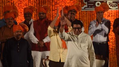 The meetings assume significance after Raj Thackeray made a turn towards Hindutva and right-wing politics in a departure from his previous pro-nativist stance (Pratik Chorge/HT PHOTO) The meetings assume significance after Raj Thackeray made a turn towards Hindutva and right-wing politics in a departure from his previous pro-nativist stance (Pratik Chorge/HT PHOTO)