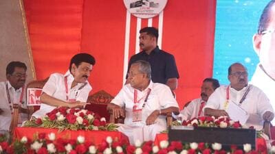 Stalin said the country would become strong only after states become stronger, but all efforts are being made by the Centre to pull back and undermine the states. (HT Photo) Stalin said the country would become strong only after states become stronger, but all efforts are being made by the Centre to pull back and undermine the states. (HT Photo)