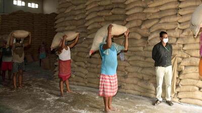 After winning the sarpanch election in February this year, Banamali Naik, sarpanch of Dhumabhata gram panchayat under Bolangir’s Belapada block started delivering rice and wheat at doorstep of people. (HT PHOTO.)