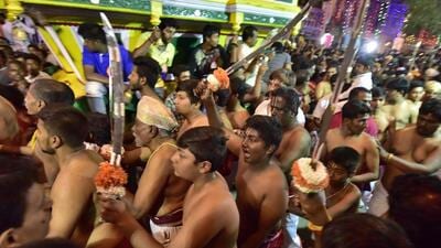 The Bengaluru Karaga festival, which will be conducted at the Shri Dharmarayaswamy Temple in Thigalarpet from April 8 to April 18, will be celebrated in full format this year, said the organisers. (HT File Photo) The Bengaluru Karaga festival, which will be conducted at the Shri Dharmarayaswamy Temple in Thigalarpet from April 8 to April 18, will be celebrated in full format this year, said the organisers. (HT File Photo)
