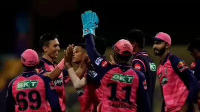 Rajasthan Royals players in action. (IPL) Rajasthan Royals players in action. (IPL)