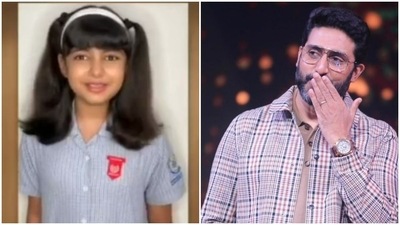 Abhishek Bachchan reacted to a video of daughter Aaradhya reciting a Hindi poem. Abhishek Bachchan reacted to a video of daughter Aaradhya reciting a Hindi poem.