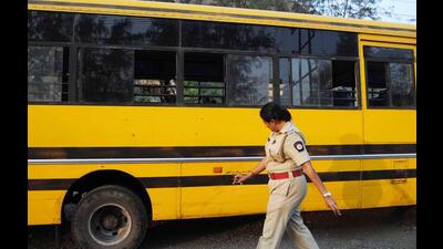 Fifteen school buses have been penalised as Vashi RTO steps up check on fitness and permit. (For representational purposes only) (HT FILE PHOTO)