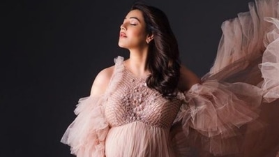 Kajal Aggarwal drops majestic pic flaunting baby bump in ruffled gown with emotional note on motherhood: See inside Kajal Aggarwal drops majestic pic flaunting baby bump in ruffled gown with emotional note on motherhood: See inside