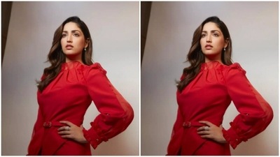 Yami played muse to the fashion designer Deepika Nagpal and picked a co-ord set from the shelves of the designer. (Instagram/@yamigautam)