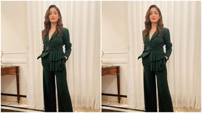 Yami’s promotion diaries are replete with cues of fashion. A few days back, Yami wore a green co-ord set from the shelves of World of Asra. (Instagram/@yamigautam)