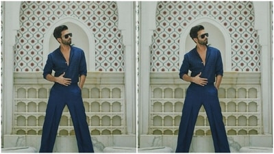 Styled by hairstylist Aalim Hakim, Shahid posed in a wet gelled hairdo and a trimmed bearded look. (Instagram/@shahidkapoor)