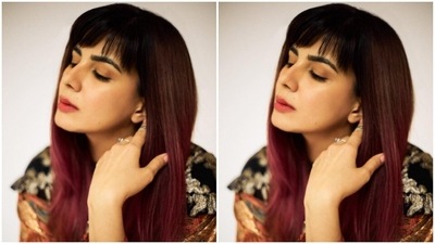 Kirti’s full-sleeved long dress came decorated in multiple shades of colours and golden resham threads. The neckline came designed in black and golden resham threads and gave an overall boho vibe to the attire. (Instagram/@iamkirtikulhari)