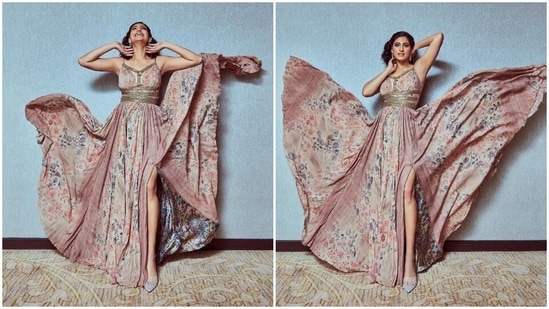 The bold and the beautiful Kubbra Sait, known for her powerful performance in the web series The Sacred Games where she was seen playing the role of a trans woman, has been lately impressing the fashion gods with her impeccable fashion choices. She was recently spotted wearing a fancy thigh-high slit flowy dress by designer Neeta Lulla for a photoshoot.(Instagram/@who_wore_what_when)