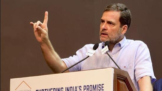 Congress leader Rahul Gandhi spoke at the book launch of ‘The Dalit Truth’, edited by Congress leader K Raju on Saturday.