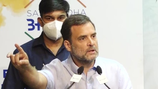 Rahul Gandhi spoke at an event on Saturday. (ANI)