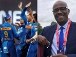 Mumbai Indians team; West Indies legend Ian Bishop