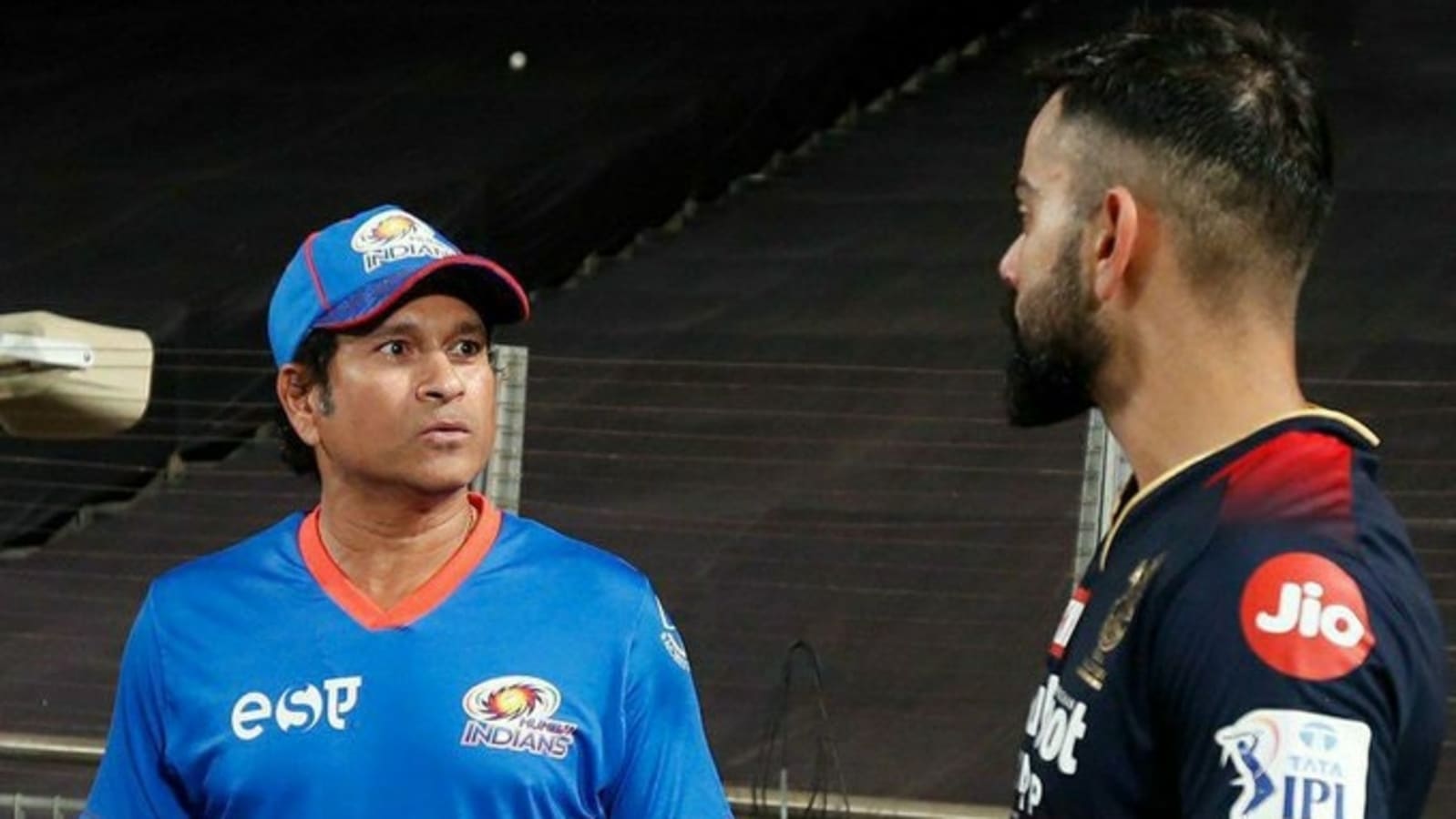 Virat Kohli catches up with Sachin Tendulkar after RCB-MI game, picture of 'two GOATs in one frame' breaks the internet