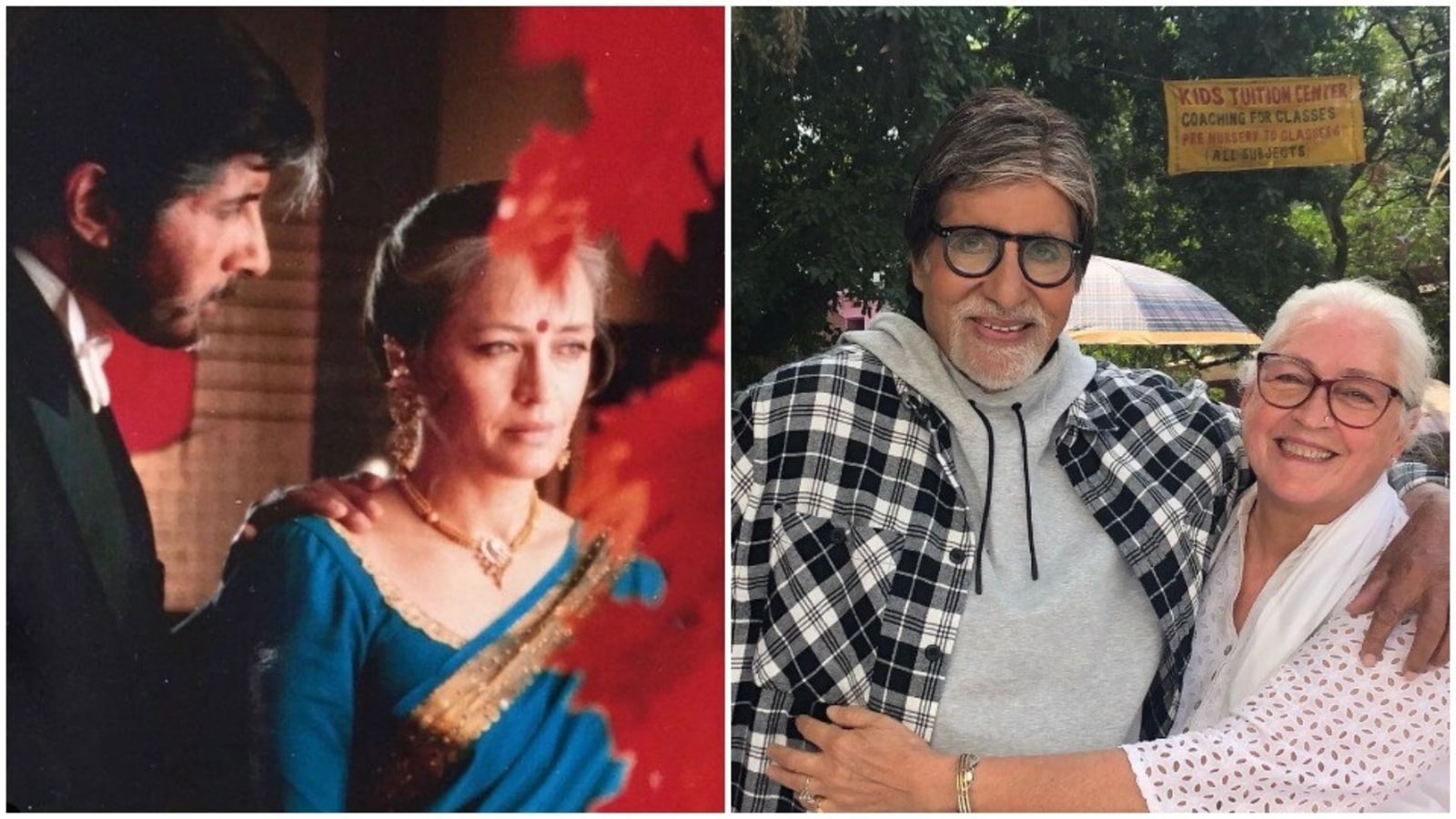 Amitabh Bachchan reunites with Major Saab co-star Nafisa Ali for Uunchai, she calls him ‘handsome, adorable’. See pics
