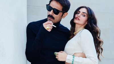 Arjun, on the other hand, looked dapper in a black turtleneck shirt that came with an asymmetrical hemline and was teamed with a pair of off-white linen pants. Completing his attire with a pair of white and orange sneakers, Arjun accessorised his look with a gold finger ring and a pair of black sunglasses while posing with a cigarette in hand. &nbsp; (Instagram/gabriellademetriades)