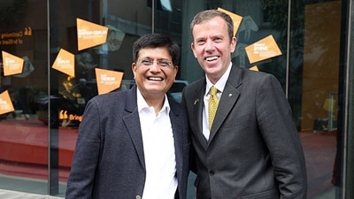 Union Minister for Commerce and Industry Piyush Goyal with Australia's Minister for Trade, Tourism and Investment Dan Tehan, (ANI) Union Minister for Commerce and Industry Piyush Goyal with Australia's Minister for Trade, Tourism and Investment Dan Tehan, (ANI)