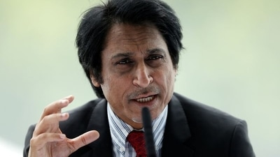 Ramiz Raja during the MCC World Cricket committee press conference (Reuters)
