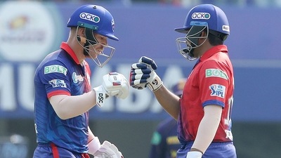 David Warner and Prithvi Shaw of Delhi Capitals during match 19 of the Indian Premier League 2022 (PTI) David Warner and Prithvi Shaw of Delhi Capitals during match 19 of the Indian Premier League 2022 (PTI)