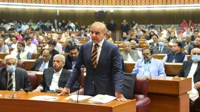 PML-N leader Shehbaz Sharif speaking in National Assembly on Sunday. (Twitter ) PML-N leader Shehbaz Sharif speaking in National Assembly on Sunday. (Twitter )