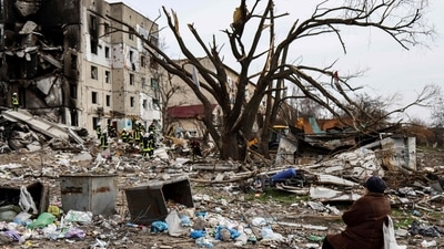 The war between Ukraine and Russia entered the 46th day on Sunday ((Photo by RONALDO SCHEMIDT / AFP)) The war between Ukraine and Russia entered the 46th day on Sunday ((Photo by RONALDO SCHEMIDT / AFP))