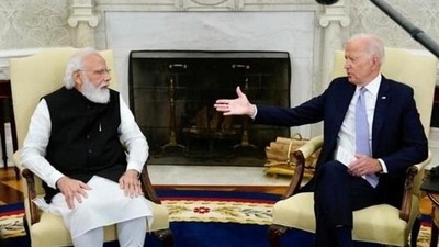 Prime Minister Narendra Modi and US President Joe Biden will hold a virtual meeting on Monday, April 11. (HT PHOTO.) Prime Minister Narendra Modi and US President Joe Biden will hold a virtual meeting on Monday, April 11. (HT PHOTO.)