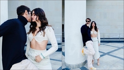 Striking sultry poses for the camera, the duo set fans on frenzy and the Internet ablaze. Gabriella Demetriades and Arjun Rampal were styled by designer and stylist Dolla Baruah.&nbsp; (Instagram/gabriellademetriades)