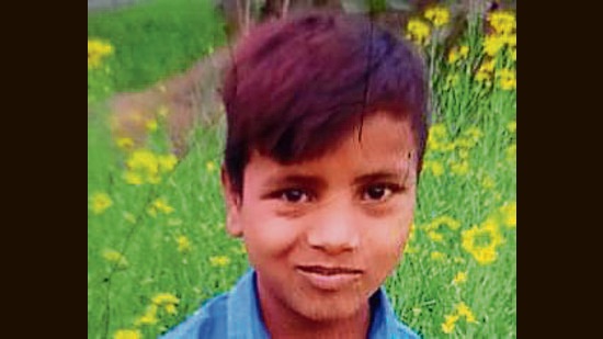 A nine-year-old boy, Pardeep Kumar of Daba Road, who had been missing for six days, was found dead in a vacant plot near Advanced Training Institute (ATI) on Gill Road in Ludhiana. (HT Photo)