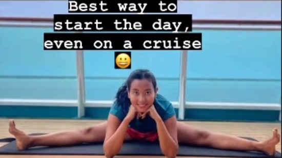 Ankita Konwar's stretching exercises on cruise are perfect Sunday fitness inspo&nbsp;(Instagram/ankita_earthy)