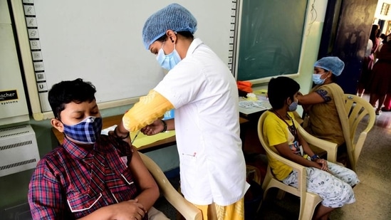 The vaccination for Covid-19 had started in January 2021 wherein healthcare workers were first made eligible for the vaccine followed by frontline workers (HT PHOTO)