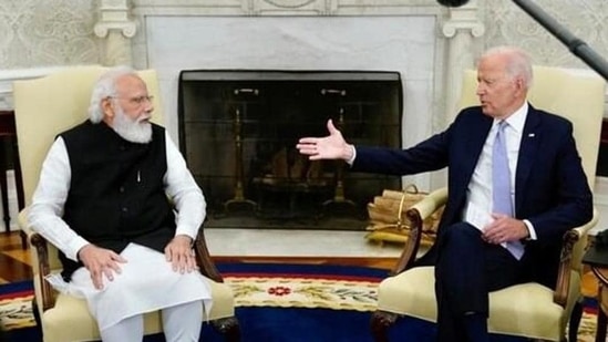 Prime Minister Narendra Modi and US President Joe Biden will hold a virtual meeting on Monday, April 11. (HT PHOTO.)