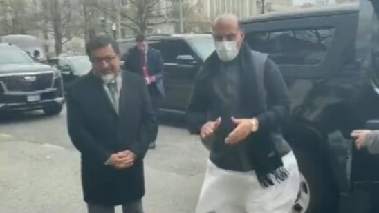 Rajnath Singh reaches Washington to attend 2+2 ministerial dialogue (ANI)