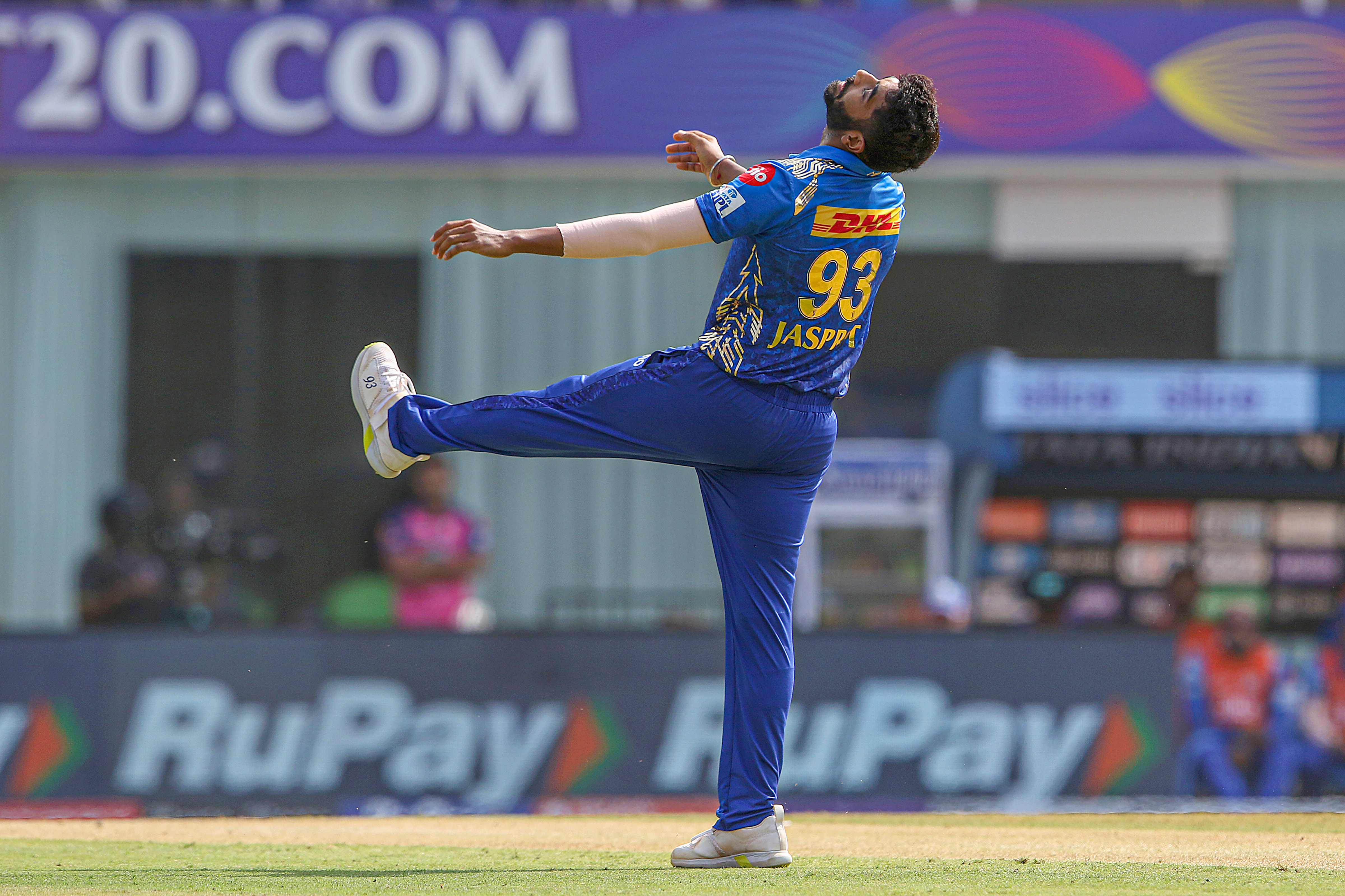 Jasprit Bumrah of Mumbai Indians during match 9 of the Indian Premier League 2022 (PTI) Jasprit Bumrah of Mumbai Indians during match 9 of the Indian Premier League 2022 (PTI)