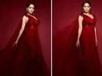 Nushrratt Bharuccha blessed our feeds with some glamorous photos of herself in an organza ruffle sharara saree by designer Ridhima Bhasin worth <span class='webrupee'>₹</span>52k.(Instagram/@nushrrattbharuccha)