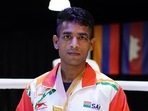 Govind Sahani poses after winning gold at the Thailand Open(PTI) Govind Sahani poses after winning gold at the Thailand Open(PTI)