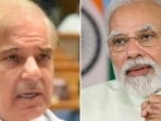Prime Minister Narendra Modi (right) on Monday congratulated Shehbaz Sharif (left) after he was sworn in as the 23rd prime minister of Pakistan. Prime Minister Narendra Modi (right) on Monday congratulated Shehbaz Sharif (left) after he was sworn in as the 23rd prime minister of Pakistan.