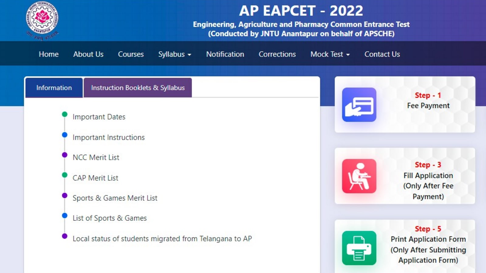 AP EAPCET (EAMCET) 2022 in July, registration begins on cets.apsche.ap.gov.in