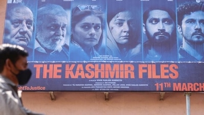 A poster of Bollywood movie The Kashmir Files, which released on March 11. (REUTERS) A poster of Bollywood movie The Kashmir Files, which released on March 11. (REUTERS)