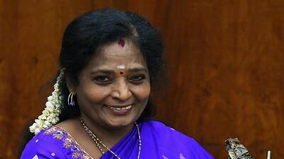 Top officials of the Bhadradri Kothagudem district abstained from Telangana governor Tamilisai Soundararajan’s two-day tour to the temple town of Bhadrachalam. (PMO Twitter) Top officials of the Bhadradri Kothagudem district abstained from Telangana governor Tamilisai Soundararajan’s two-day tour to the temple town of Bhadrachalam. (PMO Twitter)