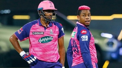 Rajasthan Royals' Shimron Hetmyer and Ravichandran Ashwin (Rajasthan Royal Twitter) Rajasthan Royals' Shimron Hetmyer and Ravichandran Ashwin (Rajasthan Royal Twitter)