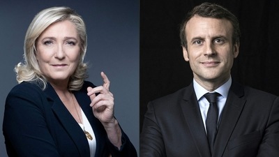 Combination of file pictures created on shows French far-right party Rassemblement National's (RN) presidential candidate Marine Le Pen and French President and La Republique en Marche (LREM) party candidate for re-election Emmanuel Macron. (AFP) Combination of file pictures created on shows French far-right party Rassemblement National's (RN) presidential candidate Marine Le Pen and French President and La Republique en Marche (LREM) party candidate for re-election Emmanuel Macron. (AFP)