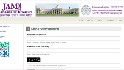 IIT JAM registration process under way, here's how to apply ( jam.iitr.ac.in/index.html)